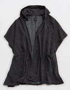 Aerie Hooded Fleece Cape - Smoked Gray