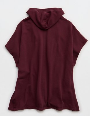 Aerie Hooded Fleece Cape - Royal Berry