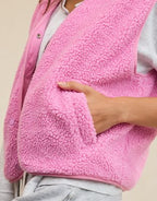 Aerie Sherpa Vest - Violet Willow