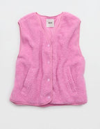 Aerie Sherpa Vest - Violet Willow