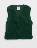 Aerie Sherpa Vest - Rugged Green