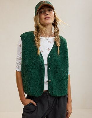 Aerie Sherpa Vest - Rugged Green