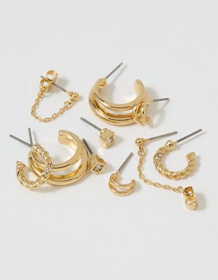 Aerie Sparkle Earring 5-Pack - Gold