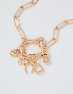 Aerie Horsebit Charm Necklace - Gold