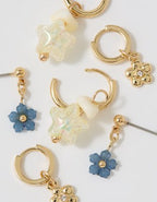 Aerie Flower Charm Earring 3-Pack - Gold