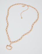 Aerie Long Horsebit Necklace - Gold
