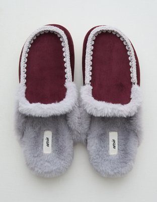 Aerie Contrast Stitch Slippers - Royal Berry