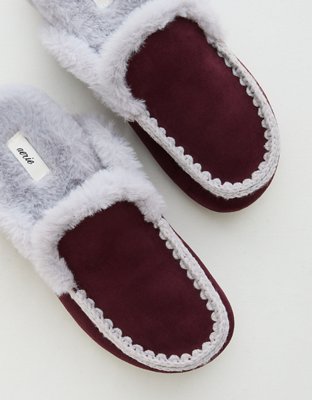 Aerie Contrast Stitch Slippers - Royal Berry