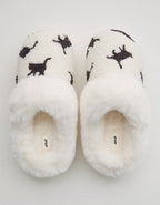 Aerie Embroidered Slippers - Black