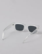 AEO Rectangular Thick Frame Sunglasses - Clear