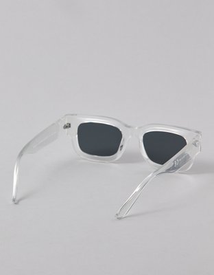 AEO Rectangular Thick Frame Sunglasses - Clear