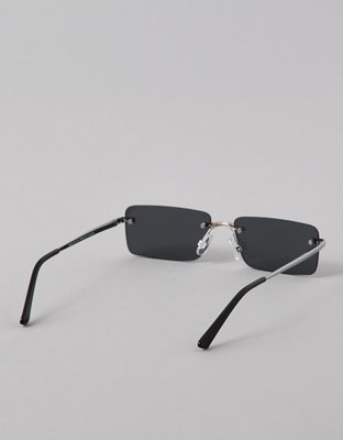 AE Metal Rectangle Sunglasses - Silver