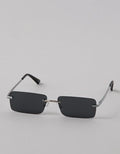 AE Metal Rectangle Sunglasses - Silver