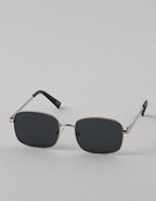 AE Metal Square Frame Sunglasses - Silver