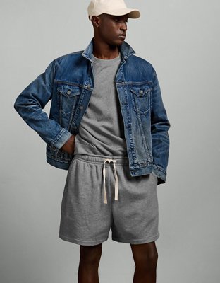 AE77 French Terry Deck Short - Heather Gray