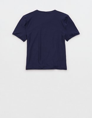 SMOOTHEZ Short Sleeve Crew T-Shirt - Navy
