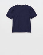 SMOOTHEZ Short Sleeve Crew T-Shirt - Navy