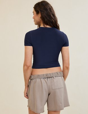 SMOOTHEZ Short Sleeve Crew T-Shirt - Navy