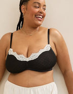 Show Off Sheer Happiness Lace Bralette - True Black