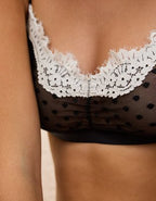 Show Off Sheer Happiness Lace Bralette - True Black