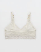 Show Off Chenille Lace Push Up Bralette - Soft Muslin
