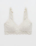 Show Off Chenille Lace Push Up Bralette - Soft Muslin