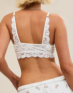 Show Off Chenille Lace Push Up Bralette - Soft Muslin