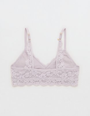 Show Off Chenille Lace Push Up Bralette - Hushed Violet