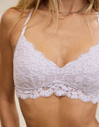 Show Off Chenille Lace Push Up Bralette - Hushed Violet