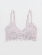 Show Off Chenille Lace Push Up Bralette - Hushed Violet