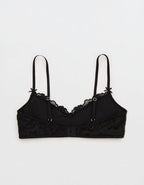 Show Off Dozen Roses Lace Padded Bralette - True Black