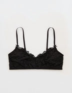 Show Off Dozen Roses Lace Padded Bralette - True Black
