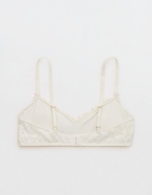Show Off Dozen Roses Lace Padded Bralette - Soft Muslin