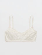Show Off Dozen Roses Lace Padded Bralette - Soft Muslin