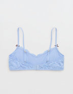 Show Off Dozen Roses Lace Padded Bralette - Cloudy Blue