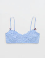 Show Off Dozen Roses Lace Padded Bralette - Cloudy Blue