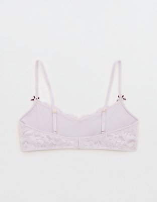 Show Off Dozen Roses Lace Padded Bralette - Hushed Violet