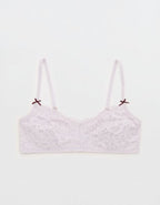 Show Off Dozen Roses Lace Padded Bralette - Hushed Violet
