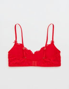 Show Off Dozen Roses Lace Padded Bralette - Bright Red