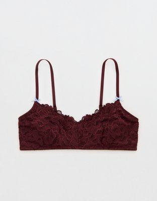 Show Off Dozen Roses Lace Padded Bralette - Royal Berry