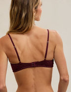 Show Off Dozen Roses Lace Padded Bralette - Royal Berry