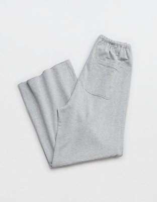 OFFLINE By Aerie OTT Fleece Super Wide Leg Pant - Medium Heather Gray