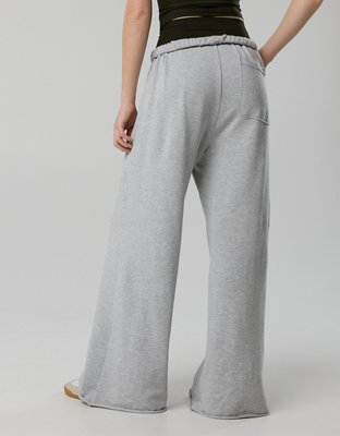 OFFLINE By Aerie OTT Fleece Super Wide Leg Pant - Medium Heather Gray