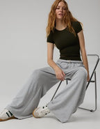 OFFLINE By Aerie OTT Fleece Super Wide Leg Pant - Medium Heather Gray