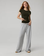 OFFLINE By Aerie OTT Fleece Super Wide Leg Pant - Medium Heather Gray