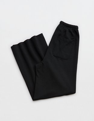 OFFLINE By Aerie OTT Fleece Super Wide Leg Pant - True Black