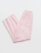 OFFLINE By Aerie OTT Fleece Super Wide Leg Pant - Pink Petal