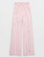 OFFLINE By Aerie OTT Fleece Super Wide Leg Pant - Pink Petal