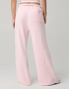 OFFLINE By Aerie OTT Fleece Super Wide Leg Pant - Pink Petal