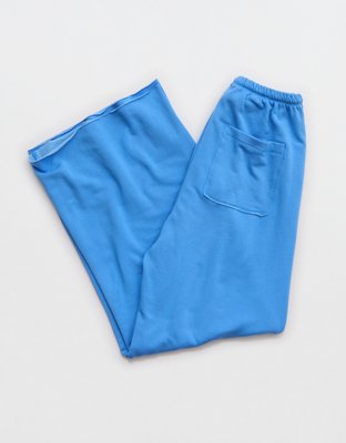 OFFLINE By Aerie OTT Fleece Super Wide Leg Pant - Rome Blue